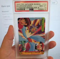 PSA 10 POP 19 SQUIRTLE/STARMIE 1999 POKEMON JPN BANDAI CARDDASS #252 - Image 1