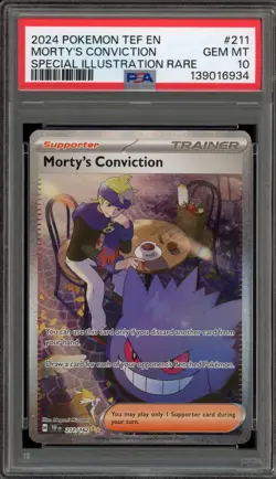 Pokemon Morty's Conviction Temporal Forces Special Illustration Rare #211 PSA 10 - Image 1