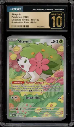 Pokemon Shaymin Destined Rivals Illustration Rare #185 CGC 10 Pristine - Image 1