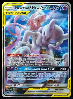 Mewtwo & Mew GX #SM191 MP Pokemon Card - Image 1