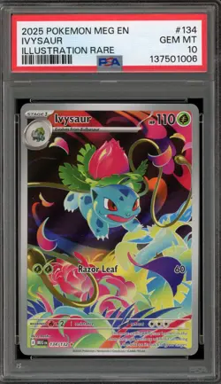 Pokemon Ivysaur Mega Evolution Illustration Rare #134 PSA 10 Gem Mint - Image 1