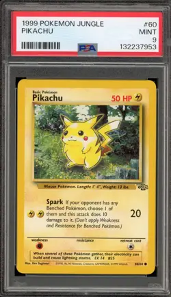 Pokemon Pikachu Jungle Unlimited #60 PSA 9 Mint - Image 1