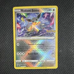 Pokemon TCG Radiant Eevee SWSH230 Holo HP 90 Pokemon GO English - Image 1