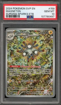 Pokemon Magneton Surging Sparks ETB Promo SVP EN 159 PSA 10 Gem Mint - Image 1