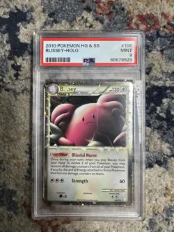 2010 Pokemon Blissey Prime HeartGold & SoulSilver Ultra Rare 106/123 PSA 9 - Image 1