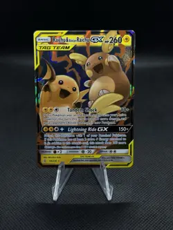 Pokemon TCG Unified Minds Holo Card Raichu Alolan Raichu GX 54/236 NM Condition - Image 1