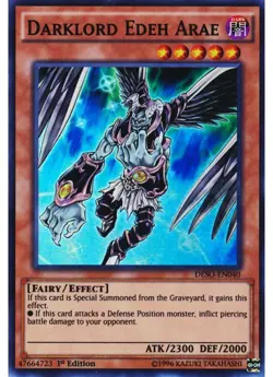 Yugioh - Darklord Edeh Arae (Super Rare) (1st Edition) - DESO-EN040 P - Image 1
