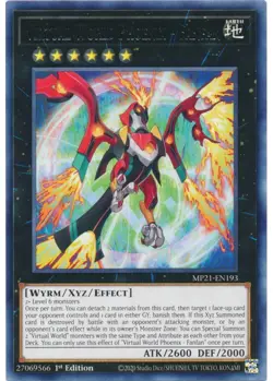 Yugioh - Virtual World Phoenix - Fanfan (Rare) (1st Edition) - MP21-EN193 P - Image 1
