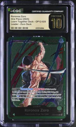 2025 One Piece RORONOA ZORO #OP12-020 Learn Together CGC PRISTINE 10 -TOP POP!! - Image 1