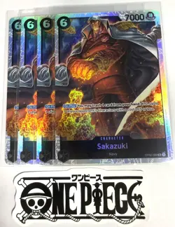 4x One Piece OP02-099 SR Sakazuki - English - Playset - Foil - TCG - NM/M - Image 1