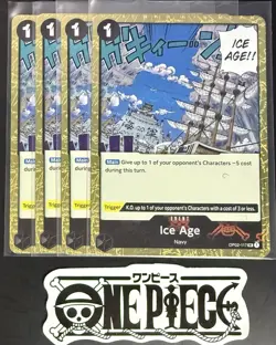 4x One Piece OP02-117 UC Ice Age - English - Playset - Flag Foil - TCG - NM/M - Image 1