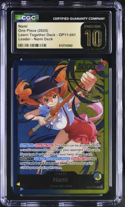 2025 One Piece NAMI #OP11-041 Learn Together Deck - CGC PRISTINE 10 - TOP POP!!! - Image 1