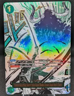 Demon Aura Nine Sword Style Asura Blades Drawn Dead Man's Game Alt Art OP12-037 - Image 1