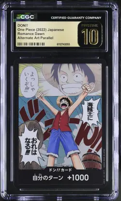 2022 One Piece Japanese DON!! Romance Dawn Alternate - CGC PRISTINE 10- Top POP! - Image 1