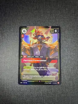 Ferrous Forerunner 021/221 Riftbound Spiritforged TCG Rare Unit Card - Image 1