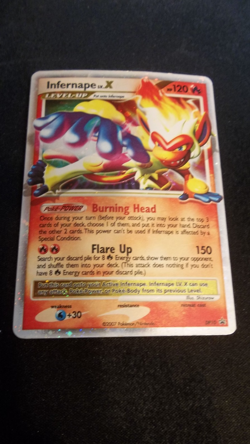 Infernape LV. X DP10 Diamond and Pearl Black Star Promo Pokemon Card LP - Image 1
