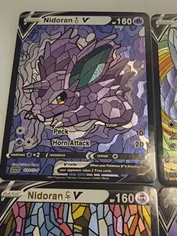 Nidoqueen & Nidoking 6 Card CUSTOM Made Stained Glass Holo Van Gogh Shiny Cards - Image 2