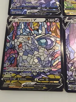 Nidoqueen & Nidoking 6 Card CUSTOM Made Stained Glass Holo Van Gogh Shiny Cards - Image 3