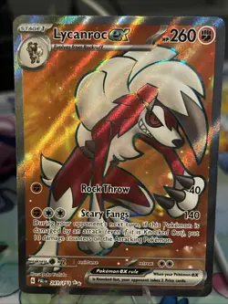Pokemon TCG Lycanroc EX Scarlet & Violet Paldea Evolved Holo Ultra Card 241/193 - Image 3