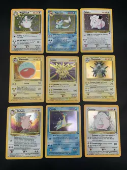 Vintage Rare Holo Pokemon Card Lot 1999/2000, Base Set 2, Jungle, Fossil - MP/HP - Image 1
