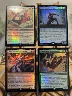 FOIL Eternal Spider-Man Lot of Miles Morales, Peter Parker, Gwen & Miguel - NM/M - Image 1