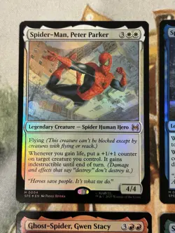 FOIL Eternal Spider-Man Lot of Miles Morales, Peter Parker, Gwen & Miguel - NM/M - Image 2
