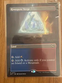 MTG - Riverpyre Verge - BORDERLESS Non-Foil - Land (R/U) - DFT #372 - Rare - Image 1