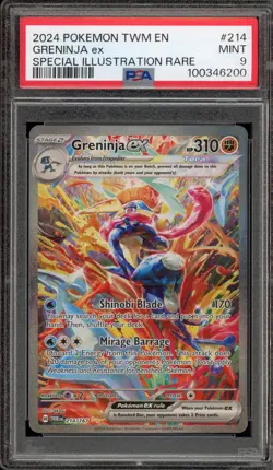 Pokemon Greninja ex Twilight Masquerade Special Illustration Rare #214 PSA 9 - Image 1
