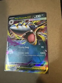 Mega Sharpedo ex 061/094 Double Rare Phantasmal Flames Pokemon NM - Image 2
