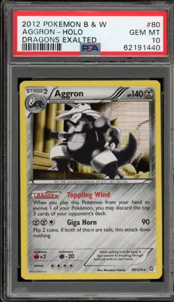Pokemon Aggron Dragons Exalted Holo Rare #80 PSA 10 Gem Mint - Image 1