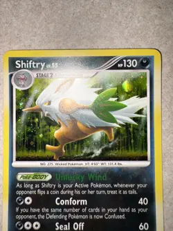 Pokemon Shiftry 13/111 Rising Rivals Holo Rare LP - Image 3