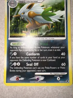 Pokemon Shiftry 13/111 Rising Rivals Holo Rare LP - Image 4