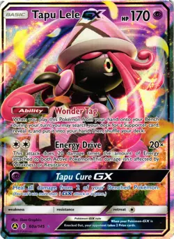Pokemon TCG Tapu Lele GX 60a/145 Guardians Rising MP - Image 1