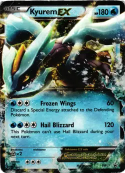 Pokemon TCG Kyurem EX Promo Holo BW Black Star BW37 Basic Dragon DMG - Image 1