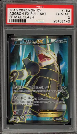 Pokemon Aggron EX XY Primal Clash Full Art #153 PSA 10 Gem Mint - Image 1