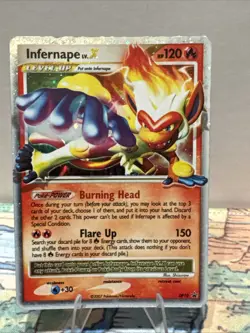 Pokemon TCG Infernape LV.X DP10 Black Star Promo 2007 Played - Image 1