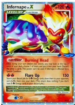 Pokemon TCG - Infernape LV.X - DP10 - Ultra Rare - Black Star Promo [Light Play] - Image 1