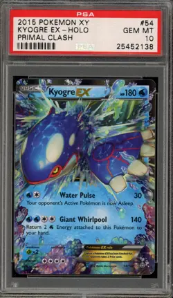 Pokemon Kyogre EX XY Primal Clash Holo Ultra Rare #54 PSA 10 Gem Mint - Image 1