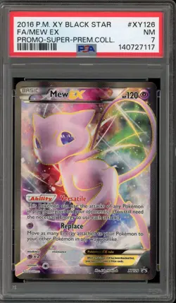 Pokemon Mew ex Super-Premium Coll. Black Star Full Art Promo XY126 PSA 7 - Image 1