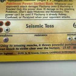 1999 Pokemon Set 1st Edition Machamp Holo #8/102 - Image 3