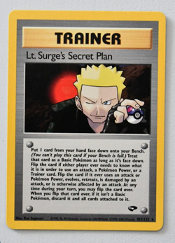 Lt. Surge's Secret Plan 107/132 Pokemon Gym Challenge, Ungraded, Near Mint - Image 1