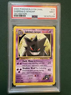 Pokemon Gym Challenge 1st Edition complete Set 21-132. PSA 9 Sabrina’s Gengar - Image 1
