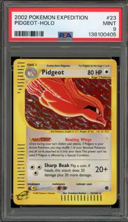 Pokemon Pidgeot Expedition Holo Rare #23 PSA 9 Mint - Image 1