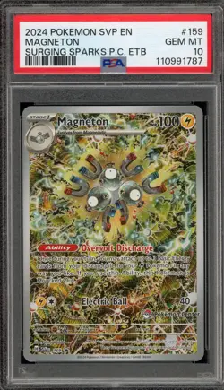 Pokemon Center Stamp Promo Magneton Surging Sparks ETB SVP EN 159 PSA 10 - Image 1