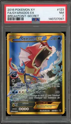 Pokemon Gyarados EX XY Breakpoint Secret Rare Full Art #123 PSA 7 - Image 1