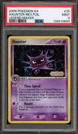 Pokemon Haunter EX Legend Maker Reverse Holo #35 PSA 9 Mint - Image 1