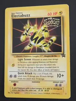 Electabuzz Pokemon TCG 1999 Stamped WB Kids First Movie Promo - Image 3