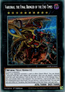 Yugioh Varudras, the Final Bringer of the End Times LEDE-EN045 1st Ed Secret NM - Image 1