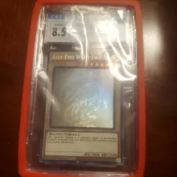 Yu-Gi-Oh Blue-Eyes White Dragon GFP2-EN175 1st Ed Ghost Rare CGC Comic Label 8.5 - Image 1