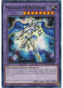 Yugioh - Masked HERO Dian (Rare) (1st Edition) - TOCH-EN046 P - Image 1